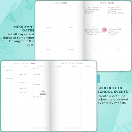 Clever Fox Teacher Planner, School & Homeschool Book, A4 Size Turquoise | Undated, 8.5x11, lay-flat binding, heavy-duty hardcover, teacher lesson weekly & daily planner, homeschool supplies - color: Turquoise, size: A4 (8.5" x 11")