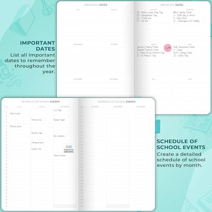 Clever Fox Teacher Planner, School & Homeschool Book, A4 Size Turquoise | Undated, 8.5x11, lay-flat binding, heavy-duty hardcover, teacher lesson weekly & daily planner, homeschool supplies - color: Turquoise, size: A4 (8.5" x 11")