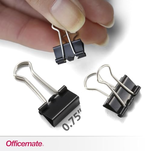 Officemate Small Binder Clips, Black, 12 Boxes of 1 Dozen Each (144 Total) (99020) - color: Black, size: Small