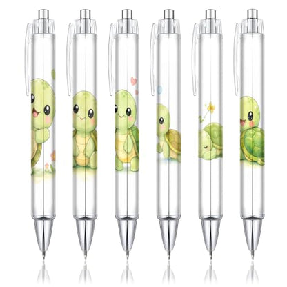 6-Piece Cute Turtle Pen Set, Funny Animal Ballpoint Pens for Women Men Kids Teens, Gift for Her Him Friends Coworkers, Birthday Christmas Valentines Easter Gift, School Supplies Desk Accessories