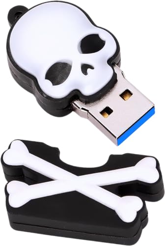 128GB USB 3.0 Flash Drive Cartoon Novelty Halloween Human Skeleton Memory Stick Silicone Rubber Pendrive Black, 128GB-halloween-Xskeleton3.0 - color: HalloweenX, size: 128GB 3.0