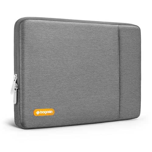 Bagasin 13 Inch Laptop Sleeve Case for MacBook Air Pro | Compatible with MacBook Air M1-M5 2018-2026, MacBook Pro M1-M2 2016-2024, with extra storage pocket - color: Grey, size: 13