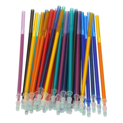 PATIKIL 40 Pcs Erasable Gel Pens Refills, 0.5mm Heat Erasable Pens Refills for Fabric Disappearing Ink Fabric Marking Pen for Sewing Quilting Writing, Multicolor Ink