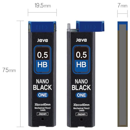 JVPEN Mechanical Pencil Refills, 0.5mm HB Nano Black Lead, Smooth Writing, Break-Resistant, Office & School Supplies, 4-Pack, 30pcs - style: 0.5mm NANOBLAck_HB_4pack