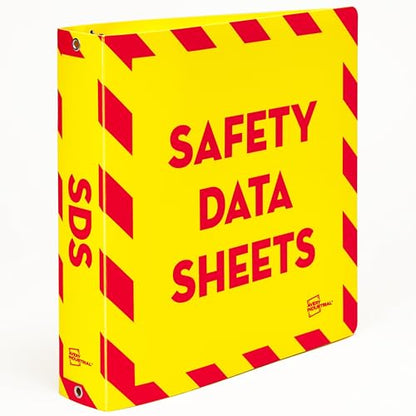 Avery UltraDuty SDS Binder with Chain, 1.5 Inch Slant Rings, Yellow/Red 3 Ring Binder (77711) - size: 1.5", style: Ultra-Duty