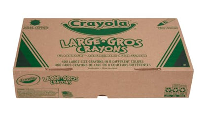 Crayola Crayon Classpack 400ct (8 Colors), Bulk School Supplies, Teacher Classroom Must Haves, Preschool & Kindergarten, Large Crayons for Kids & Toddlers - size: 400 Count (Pack of 1)