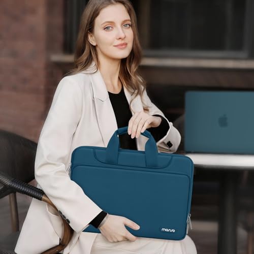 MOSISO 360 Protective Laptop Bag 13.3 inch, 13-14 inch Computer Bag Compatible with MacBook Air 13 inch/Pro 13 inch/Pro 14 inch,HP,Dell,Notebook, Laptop Carrying Case with Strap&Handle, Teal Green - color: Teal Green, size: 13.3 inch
