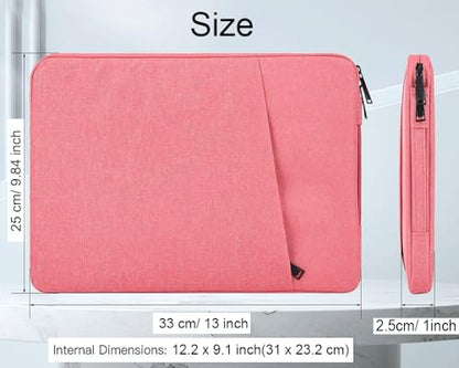 CAAORDKSO 11.6 12 12.2 12.3 Inch Laptop Sleeve for 11.6" Acer Chromebook Spin 311, 12.2" Samsung Chromebook Plus Compatible with Lenovo Flex 3 12.2"/ ASUS Acer Dell HP Samsung 11.6" Chromebook, Pink