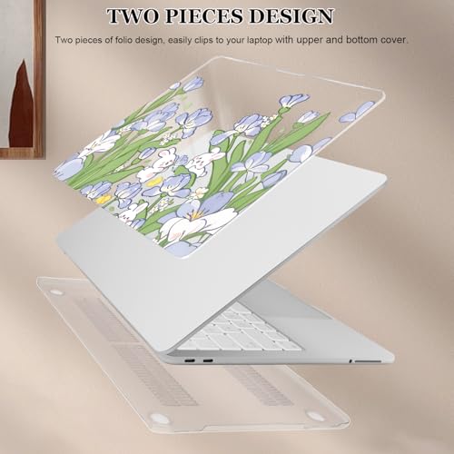 for MacBook Neo 13 inch Case 2026 A3404 Cover with A18 Pro Chip, Ultra-Thin Printed Pattern Plastic Hard Shell Case Anti-Scratch Protective Case & Keyboard Skin & Screen Film, Cute Rabbits - color: Cute Rabbits