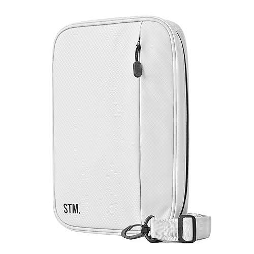 Scribbles That Matter - A5 Pencil Case Pouch + Journal Organizer - Large capacity Kawaii Pencil Pouch, Pen Case, Marker Case, Storage Journal Pouch Zippered Pocket Adjustable Shoulder Strap (7 x 10) - color: White, size: A5 (V2)