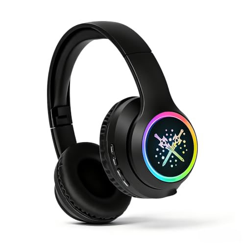 Boys Headphones, Sword Light up Headphone, Kids Bluetooth Headphones Wireless for Boys Girls Toddler Amazon Fire Tablet/Laptop/Pad/Schoo (Black Sword) - color: Black Sword