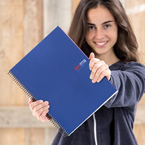 Miquelrius 6 x 8 Wirebound Notebook, 6-Subject, College Ruled, Blue, A5-8.27" x 5.83" (2835)