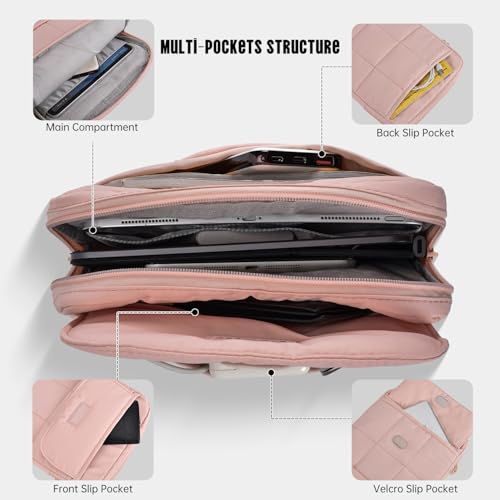 11 Inch Tablet Sleeve Bag，11-12.4 Inch Puffy Tablet Sleeve for iPad A16 2025,iPad Air 11 inch M4 M3 M2, iPad Pro 11 M5 M4, Samsung Galaxy Tab S10+, S9+, S9 FE+, S8+,S7+ 12.4" Fluffy Shoulder Bag(Pink) - color: Pink