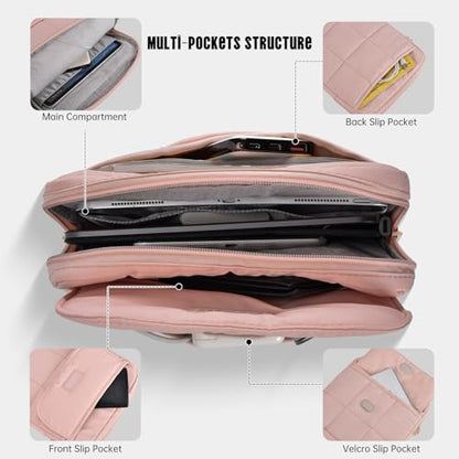 11 Inch Tablet Sleeve Bag，11-12.4 Inch Puffy Tablet Sleeve for iPad A16 2025,iPad Air 11 inch M4 M3 M2, iPad Pro 11 M5 M4, Samsung Galaxy Tab S10+, S9+, S9 FE+, S8+,S7+ 12.4" Fluffy Shoulder Bag(Pink) - color: Pink