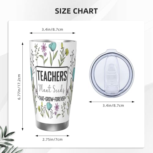 Teacher Appreciation Gifts for Women Teachers, Coffee Tumbler Water Bottle - Stainless Steel Travel Mug, 20oz - style: Teacher