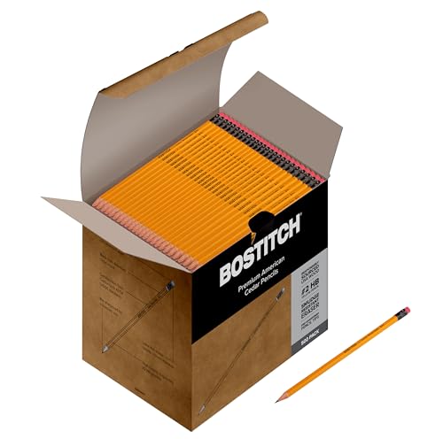 Bostitch Office Premium #2 Pencils, American Cedar Wood, Pre-Sharpened, HB Graphite, 500-Pack - size: 1 Count (Pack of 500)