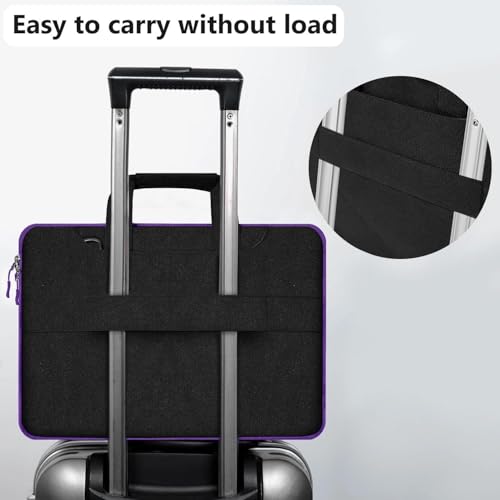 Hseok Laptop Shoulder Bag 15-15.6 inch Shockproof Water-Resistant HandBag with Small Case Compatible with MacBook Pro Neo 16" M5 M4 M3 M2 M1, Mac Pro Air 15", XPS 15/16, Most 15" 15.6" 16",BK-purple - color: Black-purple, size: 15"-15.6"