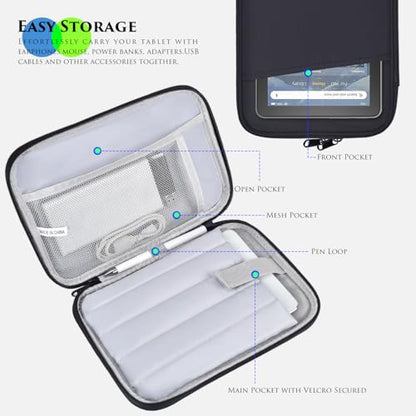 8-9 Inch Tablet Sleeve Bag for Amazon Fire HD 8 / Fire HD 8 Plus 8", Samsung Galaxy Tab A9 8.7" / Tab A7 Lite 8.7" / Tab A 8" & iPad mini 7 6 8.3" / iPad mini 5 4 3 2 1 7.9" Carrying Case(Black) - color: Black, size: 8 Inch