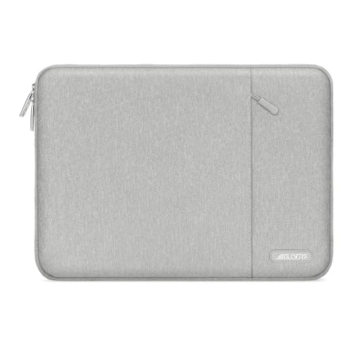 MOSISO Laptop Case 13.3 inch, 13-13.3 inch Laptop Sleeve Compatible with MacBook Air/Pro 13/Pro 14 M5 M4 M3 M2 M1, HP Dell ASUS Lenovo,Polyester Vertical Computer Sleeve Bag with Pocket, Gray - color: Gray, size: 13.3 inch