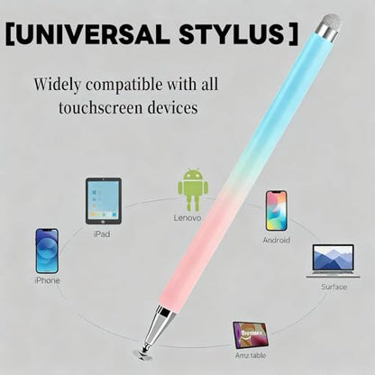 Stylus Pen for Samsung Galaxy Tab A11+/A11A9Plus/A9/A8/A7 Compatible with iPad iOS/Android 15/14 Tablet All Touch Devices Universal High Sensitive S Pen (Black + White) - color: Black + White