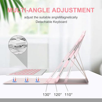 IVEOPPE Keyboard Case for Xiaomi Pad 8/8 Pro/Pad 7/7 Pro 11.2 Inch Backlit | 7 Color Backlit, Magnetic Detachable Wireless Bluetooth Keyboard, Pencil Holder, Stain Resistant Cover, Rechargeable - color: Pink2