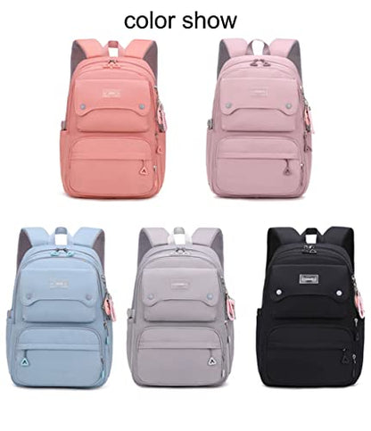 JiaYou Teen Girls Casual Backpack High Middle School Daypack Women Daily Travel Laptop Bag (1# Black, 26 Liters) - color: 1# Black