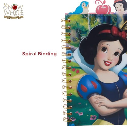 Disney Snow White Tab Journal Notebook, Spiral Bound, 96 Lined Pages, 8 x 7 inches - style: Snow White