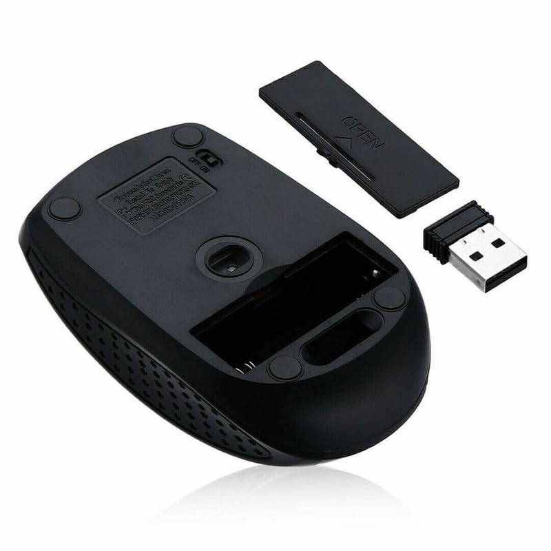 Wireless Mouse - Wireless Mouse for Laptop, 2.4GHz Wireless Mouse with USB Receiver, Ergonomic Mouse with 1600 DPI Optical Resolution, Compatible with Computer & Chromebook - color: Red