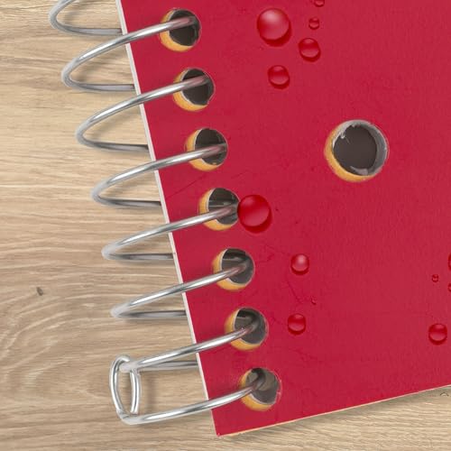 Five Star Spiral Notebook + Study App, 1 Subject, Graph Ruled Paper, 8-1/2" x 11", 100 Sheets, Fights Ink Bleed, Water Resistant Cover, Fire Red (620000D) - color: Fire Red, size: Pack of 1