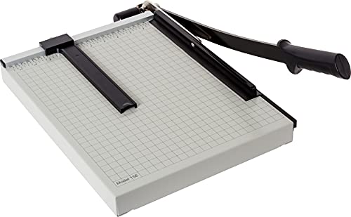 Dahle 15e Vantage Paper Trimmer, 15" Cut Length, 15 Sheet, Automatic Clamp, Adjustable Guide, Metal Base with 1/2" Gridlines, Guillotine Paper Cutter - style: Cut Length: 15"