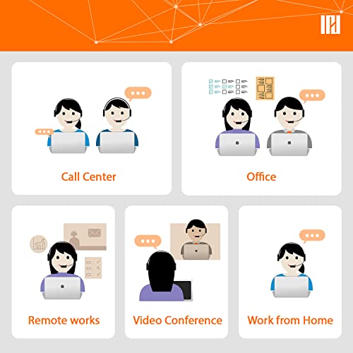 IPD IPH-250 USB Headset with Noise Cancelling Microphone for Office and Call cengter- Compatible with Skype, Microsoft Teams, Cisco Jabber, Avaya One-X and Other Soft Phones - color: Leather Cushion, style: Monaural