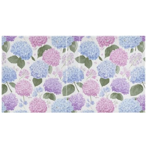 3 Ring Binder 1.5 Inch Binders Hydrangea Flowers Binder Organizer Fashion View Binders with 2 Pockets for Home School Office Supplies 1 Pack - size: one sizex1