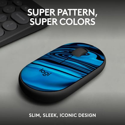 Logitech M340 Wireless Mouse with Limited Edition Prints, USB Receiver and Silent Clicks, Portable Wireless Mouse for Laptop, PC, Windows, Chrome, Surface – Blue Galaxy - color: Blue Galaxy