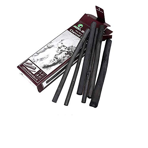 YYMIYU Drawing Pencils Set, Art Sketching Pencils Charcoal Set (Charcoal Sticks 3-8 mm 6pcs) - style: Charcoal Sticks 3-8 mm 6pcs