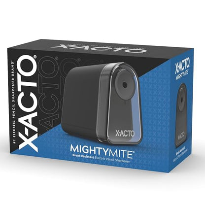 X-ACTO Pencil Sharpener, Mighty Mite Electric Sharpener, With Pencil Saver®, SafeStart® Motor, Black - Classroom, School, Teacher Supplies - size: Pack of 1