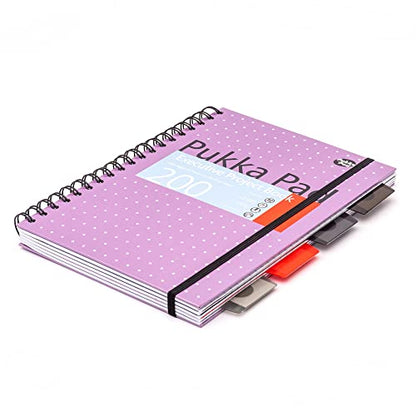 Pukka Pad 5 Subject Spiral Notebook 3-Pack - 200 Pages, 100 Sheets of 80GSM Paper with Repositionable Dividers & Perforated Edges for School & Office Planning & Organization - B5-7 X 10, Metallic - color: Metallic