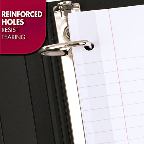 Mead Loose Leaf Paper, Wide Ruled Filler Notebook Paper, Reinforced, 8" x 10-1/2", 100 Sheets, Fits 3-Ring Binder (15006) - size: Pack of 1, style: 100 Sheets