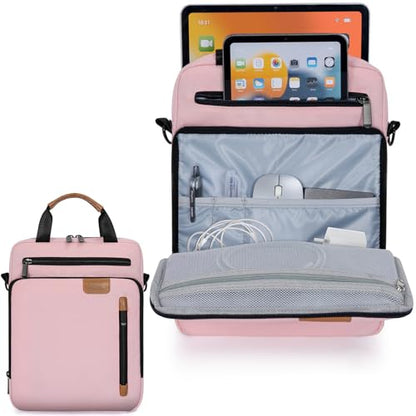 12.9 Inch Tablet Sleeve Bag, Padded Carrying Case for 13" iPad Air M4 M3 M2 2026-2024, iPad Pro M5 M4 M2 M1, Samsung Galaxy Tab S9 FE+/S9+/S8+/S7 FE/S7+ 12.4" 2022/2023, Surface Laptop Go 12.4" - color: Pink, size: 12.9 Inch