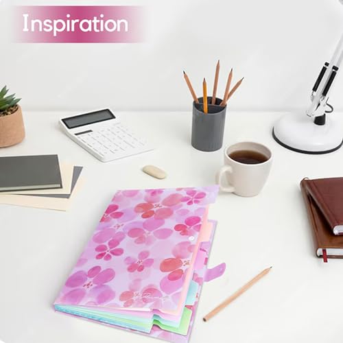 Folder Organizer Expanding File Folder Patternted - Accordion Document Organizer with 5 Pockets and Labels, Waterproof A4/Letter Size for School Office Home (Cherry Blossom) - style: Cherry Blossom