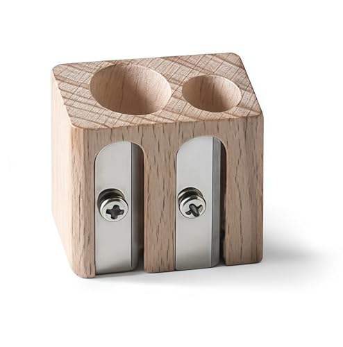 Koala Tools | Double Pencil Sharpener (Small & Large Hole) - for Regular or Jumbo Graphite & Colored Pencils - Mini, Manual, Hand-Held Sharpener (Works with Koala Tools Bear Claw Pencils)
