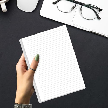 (3-Pack) Unpunched Lined Refill Paper - A5 Loose Leaf Paper for Ring Binder/Discbound Notebook Planner Inserts, 300 Sheets/600 Pages,100gsm Ruled White Pages, 5.8" x 8.25” - size: 5.8" x 8.25" - Unpunched, style: 300 Sheets