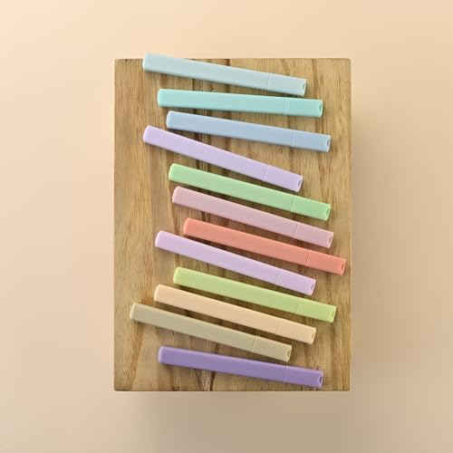 konket- Aesthetic Bible Highlighters No Bleed, Cute Pastel Highlighters, 12 pcs Chisel Tip