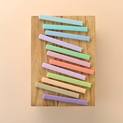konket- Aesthetic Bible Highlighters No Bleed, Cute Pastel Highlighters, 12 pcs Chisel Tip