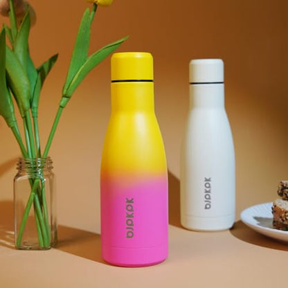 BJPKPK 12oz Water Bottles Stainless Steel Double Wall Vacuum Insulated Small Water Bottles for Travel,Sky - color: Sky, size: 12 Ounces