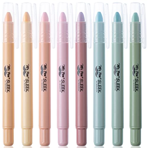 Mr. Pen- No Bleed Gel Highlighters, Pastel Colors, 8 Pack | Bible Highlighters and Pens No Bleed, Bible Markers for Study, Journaling, School Supplies and Accessories - color: Pastel Colors 2, size: 8 Pack