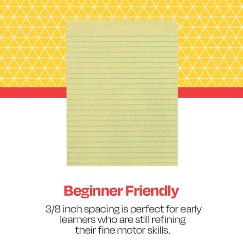 School Smart Composition Paper, No Margin, 8 x 10-1/2 Inches, Yellow, 500 Sheets