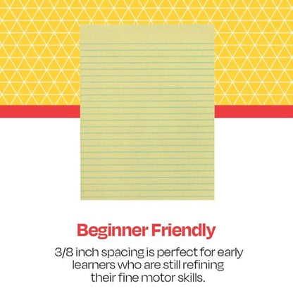 School Smart Composition Paper, No Margin, 8 x 10-1/2 Inches, Yellow, 500 Sheets