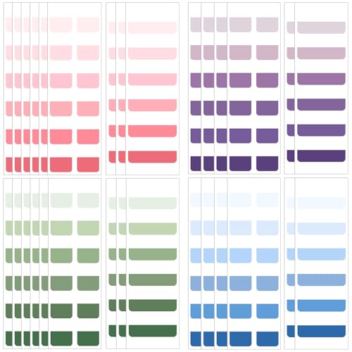 300 Pcs Sticky Index Book Tabs Bible Tabs Gradient Repositionable Page Tab Labels for Notebooks File Classification (Colorful) - color: Colorful