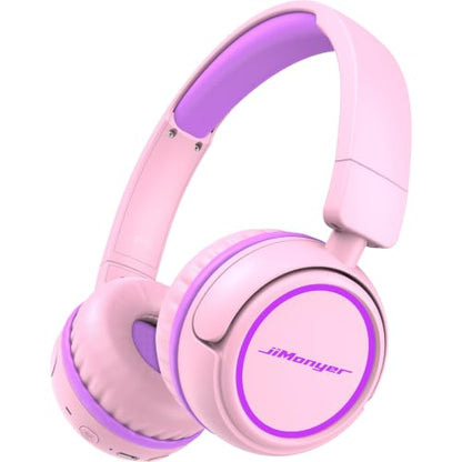 Kids Bluetooth Headphones, 80H Playtime Lightweight Wireless Headphones for Kids, 85/94dB Safe Volume Limit, Bluetooth 5.4, Built-in Mic kids headphones for School, Travel, iPad, Tablet (Pinkpurple) - color: Pinkpurple