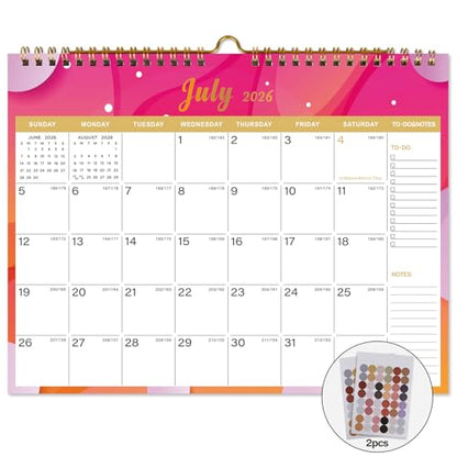 Lbylyhxc 2026-2027 Calendar - Includes July 2026 to December 2027-18 Monthly Wall Calendar 2026 - 2027, 11 x 8.5 Inches.Thick Paper with Julian Dates and Block for New Year and Christmas Presents (Calendar 2026-2027 Geometric) - color: Calendar 2026-2027
